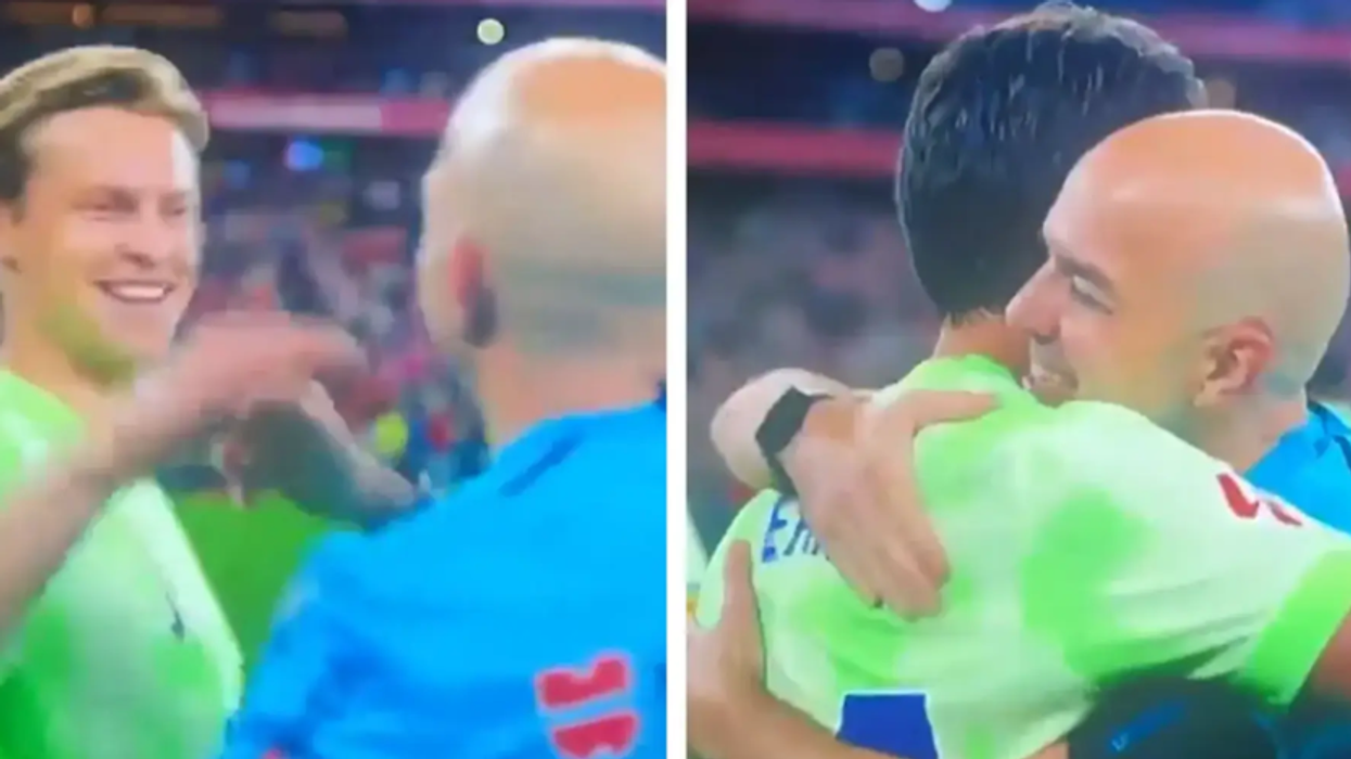 Filluan ta përqafonin gjyqtarin Gonzalez një nga një, tifozët e Real Madridit thonë se lojtarët e Barclonës i dhanë lamtumirën njeriut të tyre