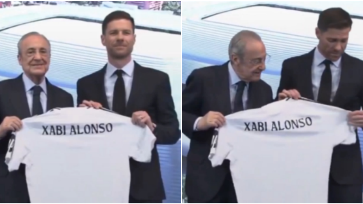 Florentino Perez qysh në prezantim 'thumbon' Xabi Alonson - trajneri nuk ishte i vëmendshëm
