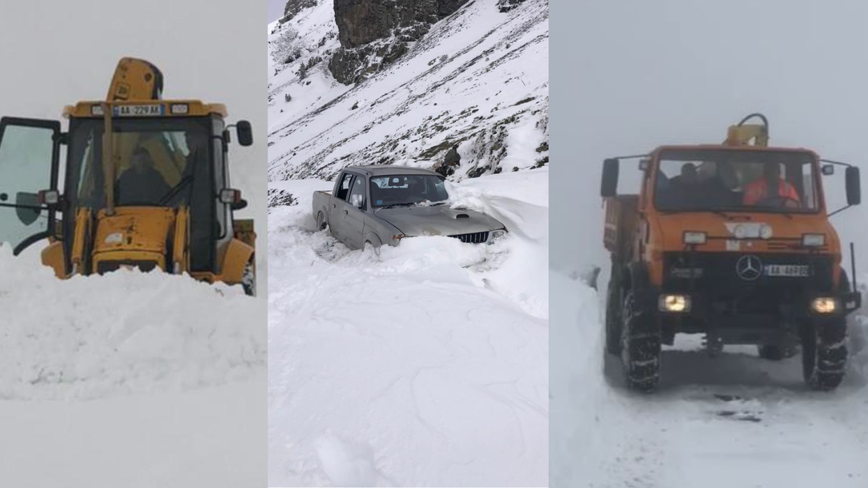 Trashësia e borës deri në 1 metër, disa të bllokuar në Bjeshkës e Javorrit në Tropojë