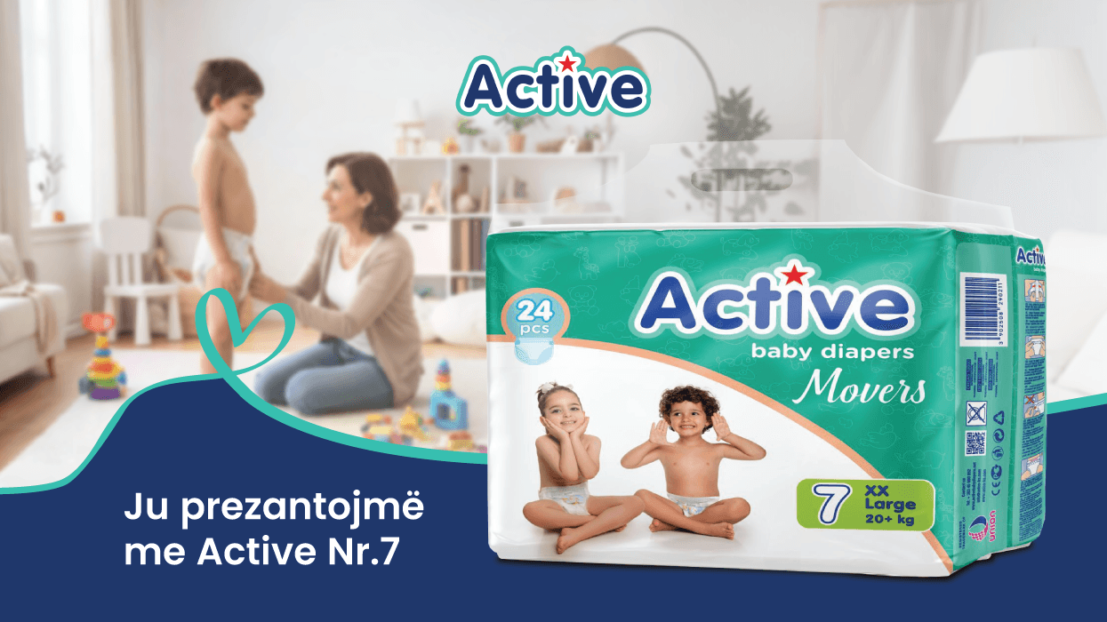 Active Baby prezanton pelenat e reja Nr. 7 – mbështetje maksimale për foshnjat në rritje Active Baby prezanton pelenat e reja Nr. 7 – mbështetje maksimale për foshnjat në rritje