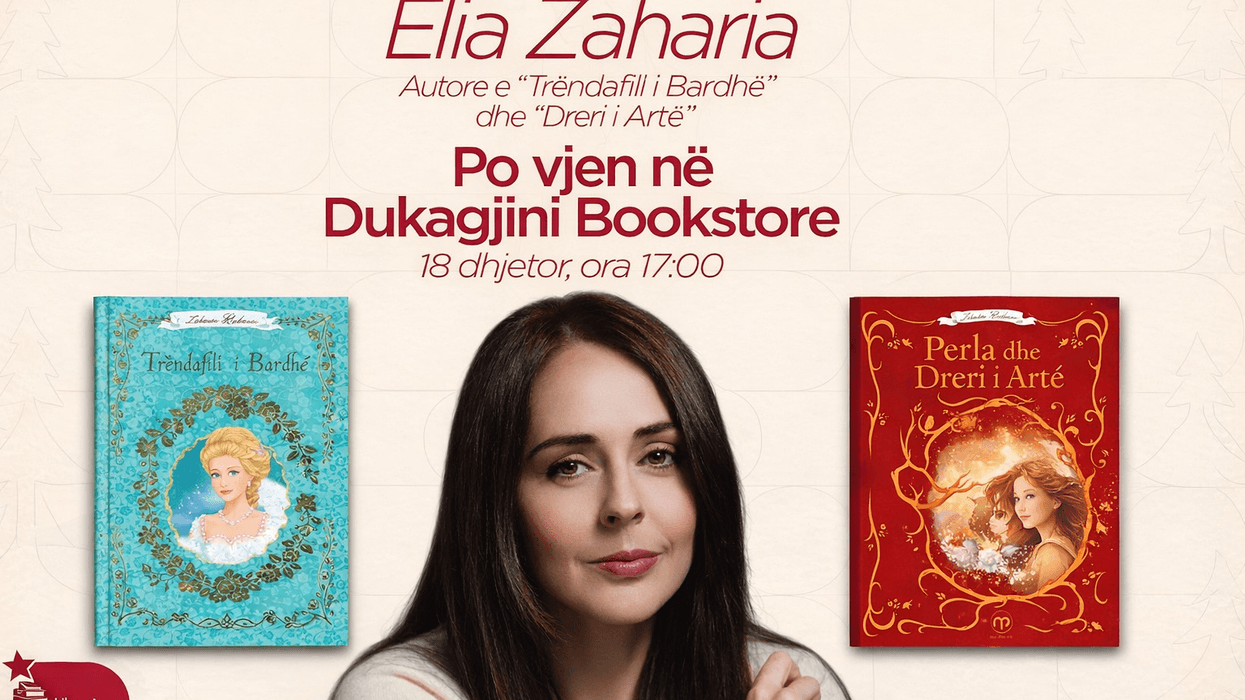 Elia Zaharia promovon të enjten në ora 17:00, librin e ri “Perla dhe Dreri i artë” në Librarinë Dukagjini Elia Zaharia promovon të enjten në ora 17:00, librin e ri “Perla dhe Dreri i artë” në Librarinë Dukagjini