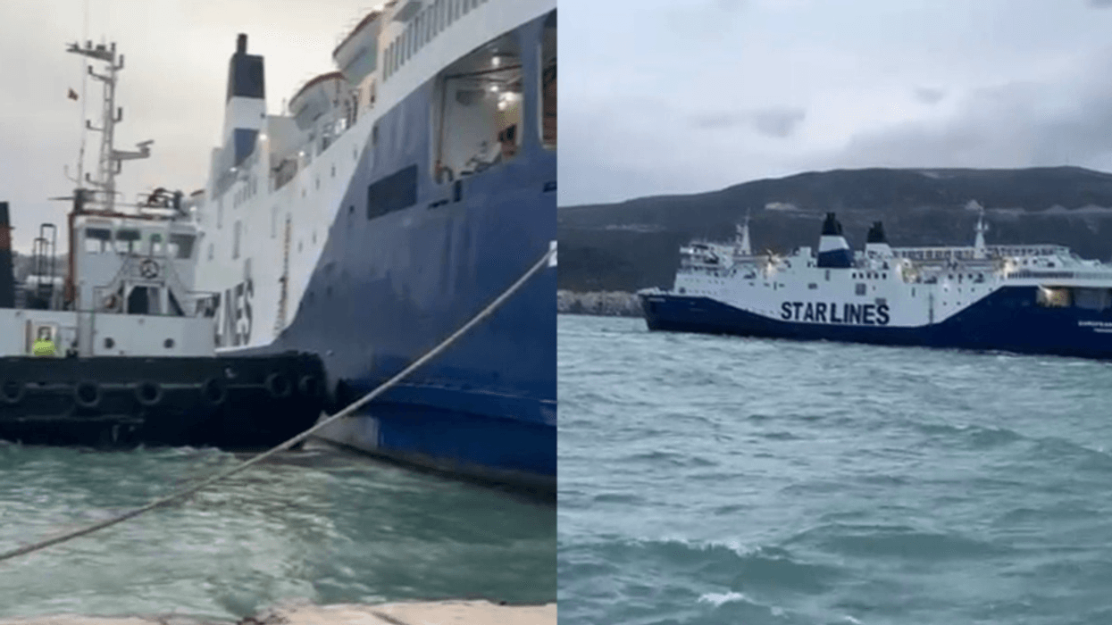 Moti i keq, trageti futet në portin e Vlorës me ndihmën e rimorkiatorëve Moti i keq, trageti futet në portin e Vlorës me ndihmën e rimorkiatorëve