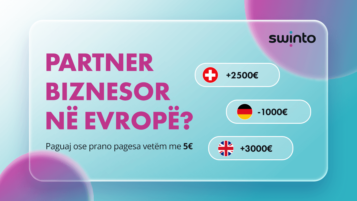 Transfere për partnerë biznesor me Swinto Transfere për partnerë biznesor me Swinto