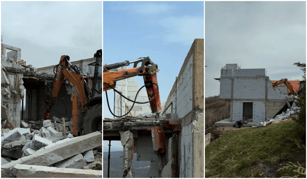 Rama publikon pamje nga rrënimi i një ndërtimi pa leje në Butovc