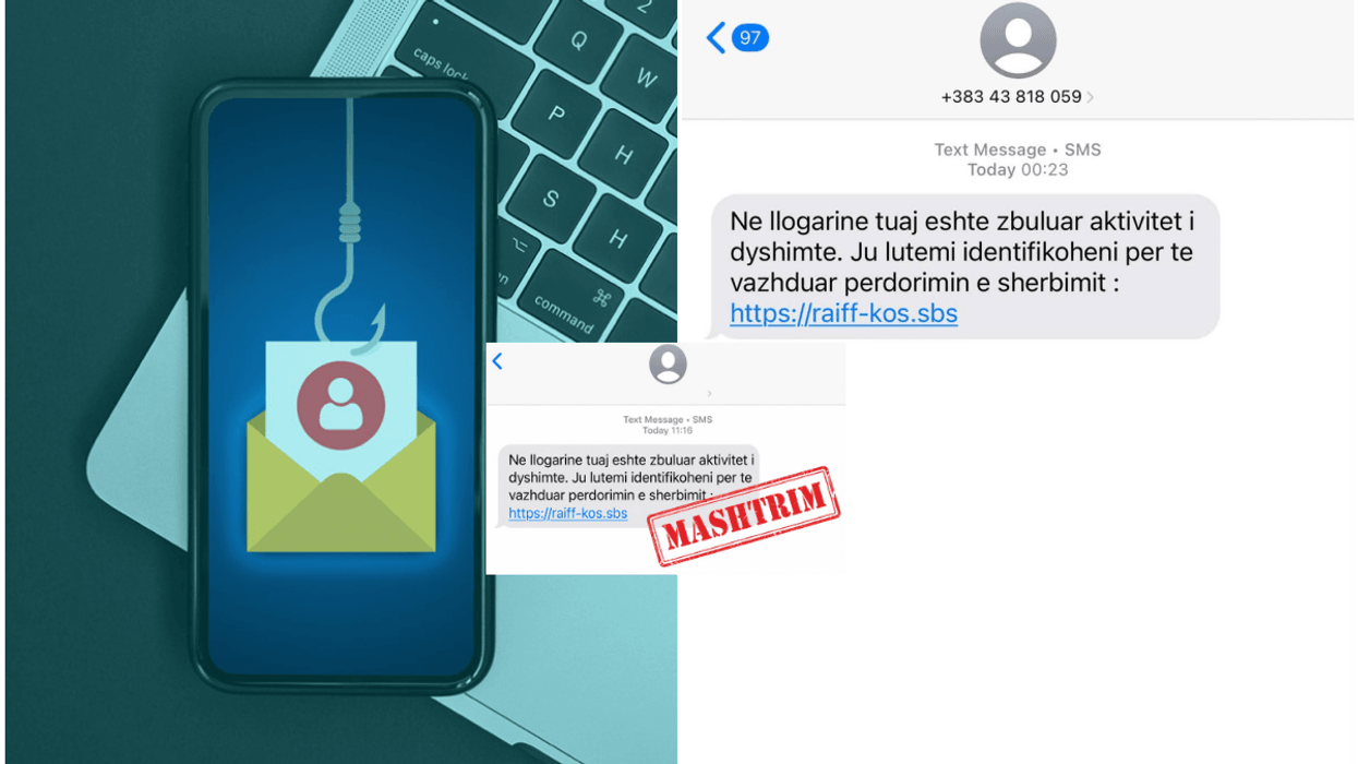 Vazhdojnë SMS-të mashtruese në emër të bankave, qytetarët paralajmërohen të mos ndajnë të dhëna personale