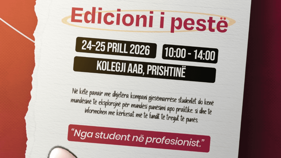Telegrafi Jobs pjesë e Panairit të 5-të të Karrierës dhe Punësimit në Kolegjin AAB