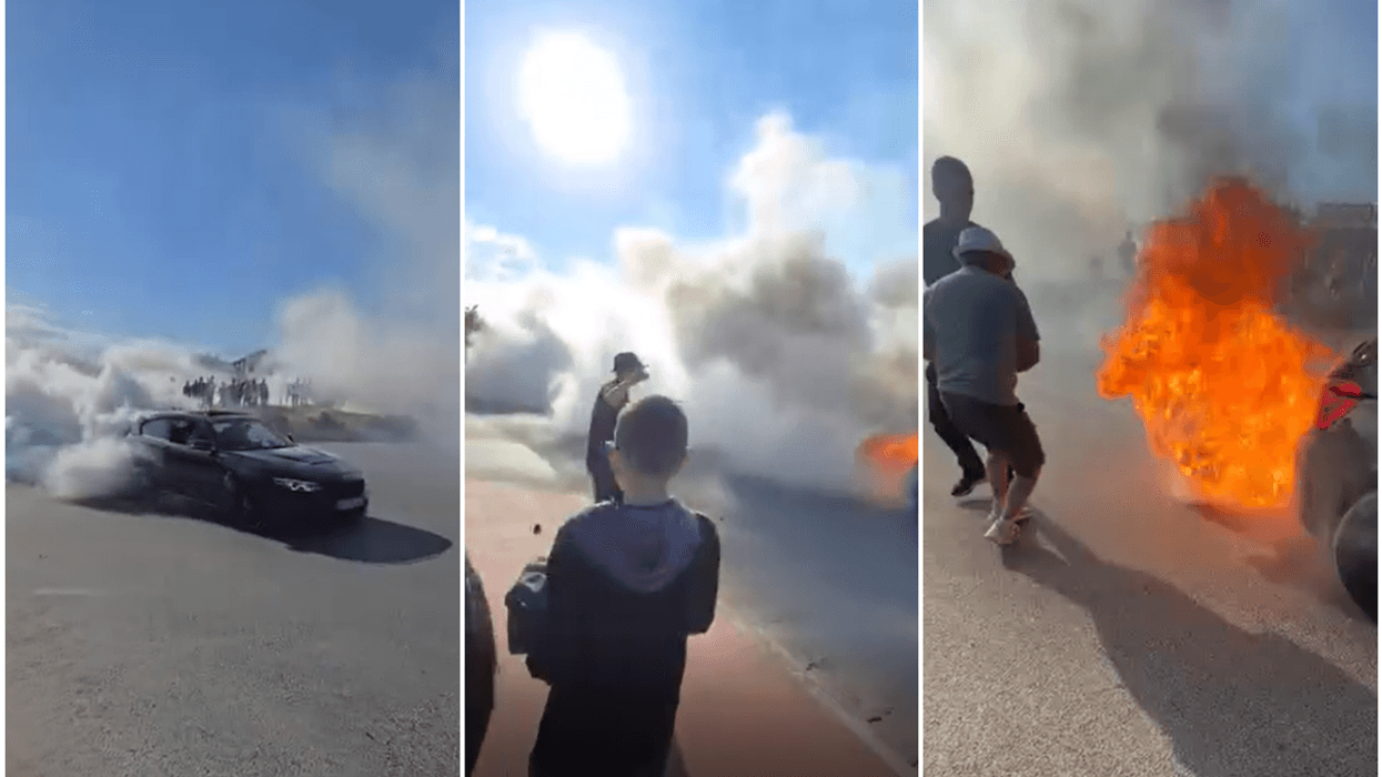 Leje komunale pa kontroll sigurie, gara automobilistike në Ferizaj krijoi rrezik publik - vetura u përfshi nga flakët