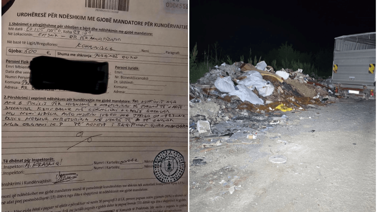 Inspektorati në Prishtinë shqipton gjobë 500 euro për hedhje të paligjshme të mbeturinave Inspektorati në Prishtinë shqipton gjobë 500 euro për hedhje të paligjshme të mbeturinave