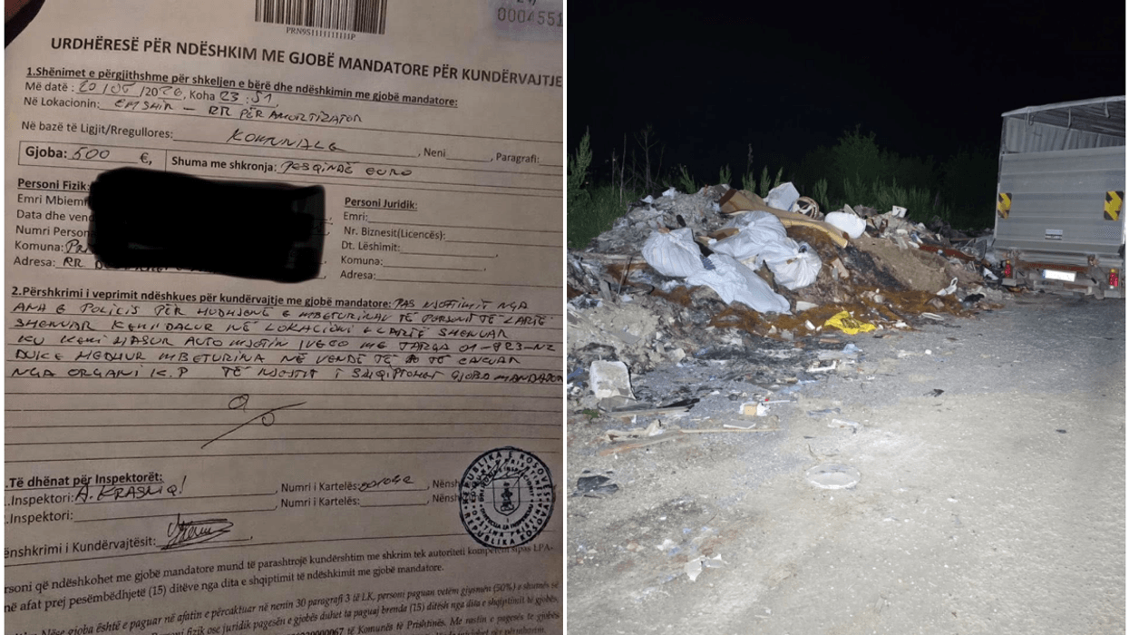 Inspektorati në Prishtinë shqipton gjobë 500 euro për hedhje të paligjshme të mbeturinave