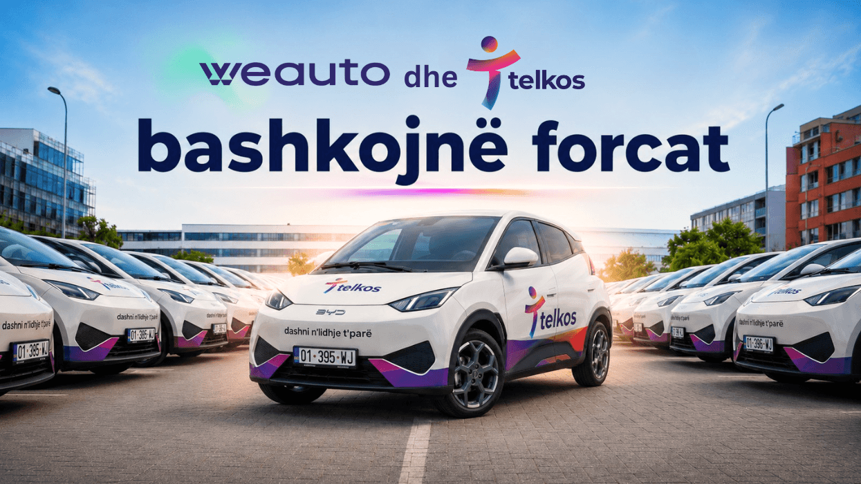 WEAUTO dhe TELKOS bashkojnë forcat: Gati për 0 EUR shpenzim për kilometër me flotën më të madhe elektrike të një kompanie kosovare