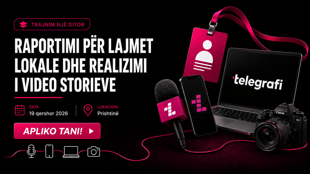 Thirrje për aplikim për trajnimin "Raportimi për lajmet lokale dhe realizimi i video storieve"