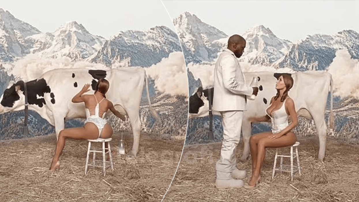Bianca Censori shfaqet duke mjelë një lopë në projektin e ri të Kanye West Bianca Censori shfaqet duke mjelë një lopë në projektin e ri të Kanye West