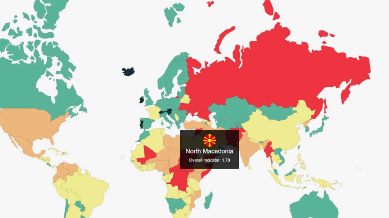 Indeksi Global i Paqes: Maqedonia e Veriut renditet e 46-ta në botë, Islanda mbetet e para