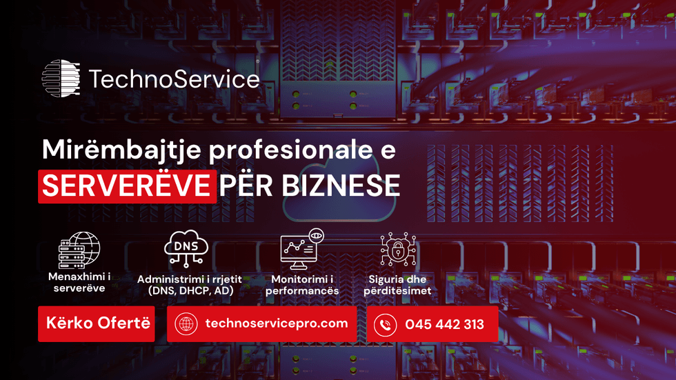 Techno Service Pro: Mirëmbajtje profesionale e serverëve për