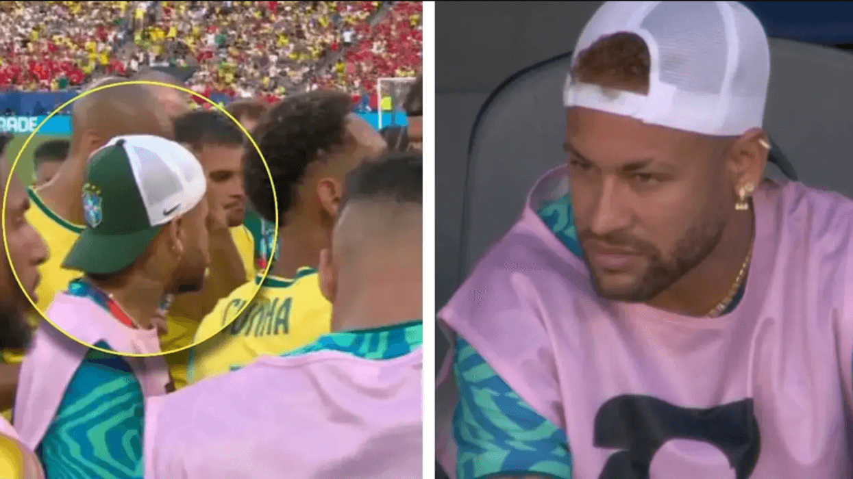 Neymar mbështeti Brazilin nga stoli dhe iu dha fjalime motivuese bashkëlojtarëve