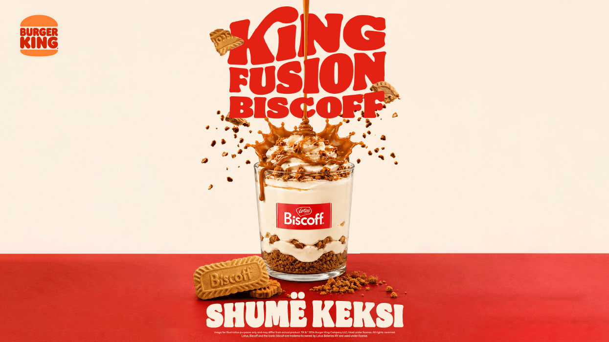 Burger King sjell “King Fusion Biscoff”, kombinimin e ri kremoz me shijen e njohur të biskotave Biscoff