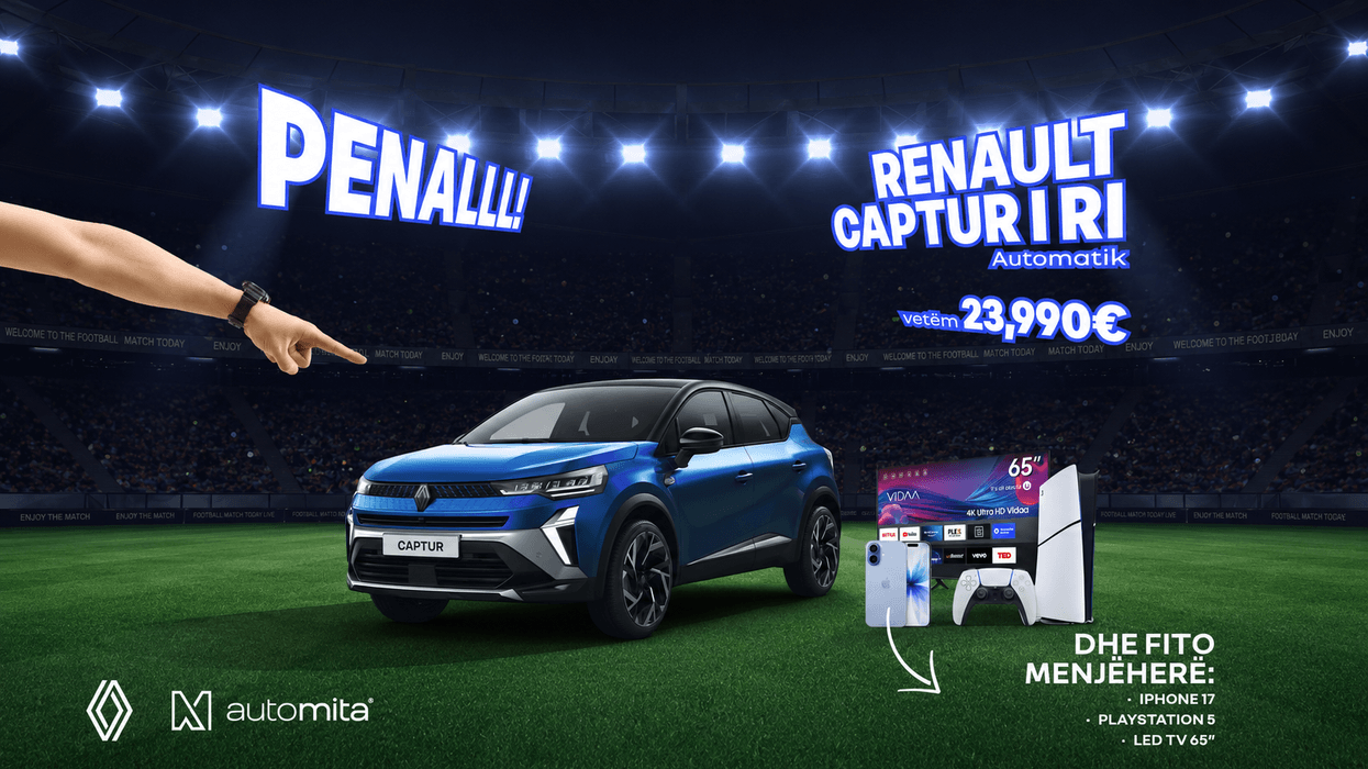 Fito iPhone 17, LED TV 65 ose PlayStation 5 me çdo blerje të Renault Captur!