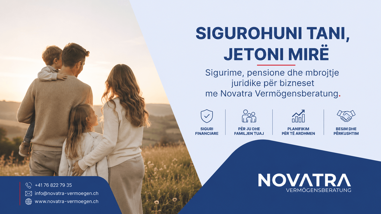 Sigurime, pensione dhe mbrojtje juridike për bizneset me NOVATRA Vermögensberatung