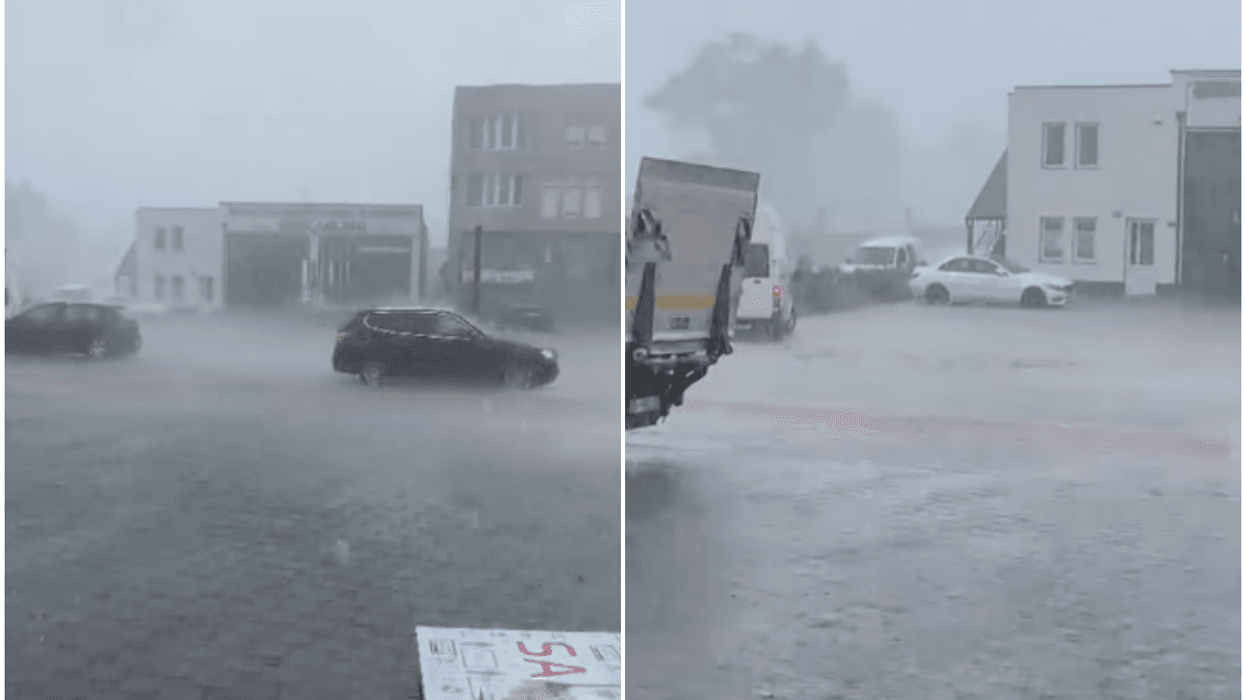 Shi i rrëmbyeshëm në Klinë, rrugët mbulohen nga uji Shi i rrëmbyeshëm në Klinë, rrugët mbulohen nga uji