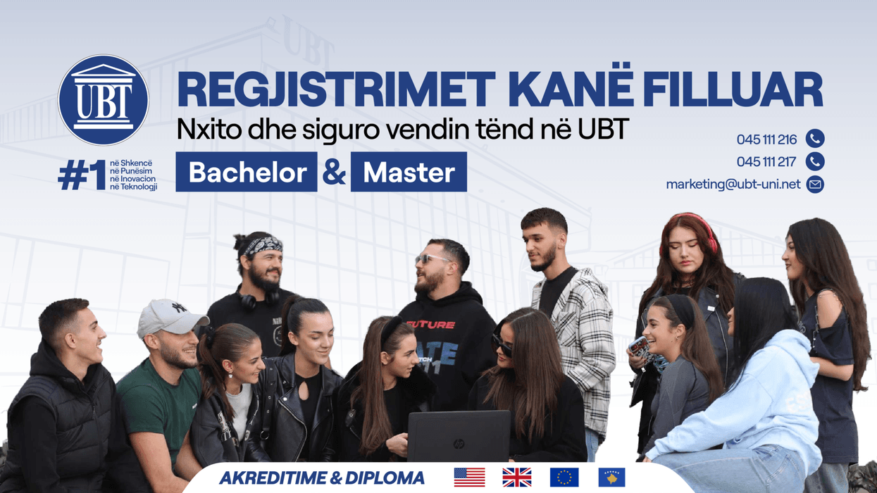 Regjistrimet kanë filluar – Profesionin që ëndërron e gjen në UBT! Regjistrimet kanë filluar – Profesionin që ëndërron e gjen në UBT!