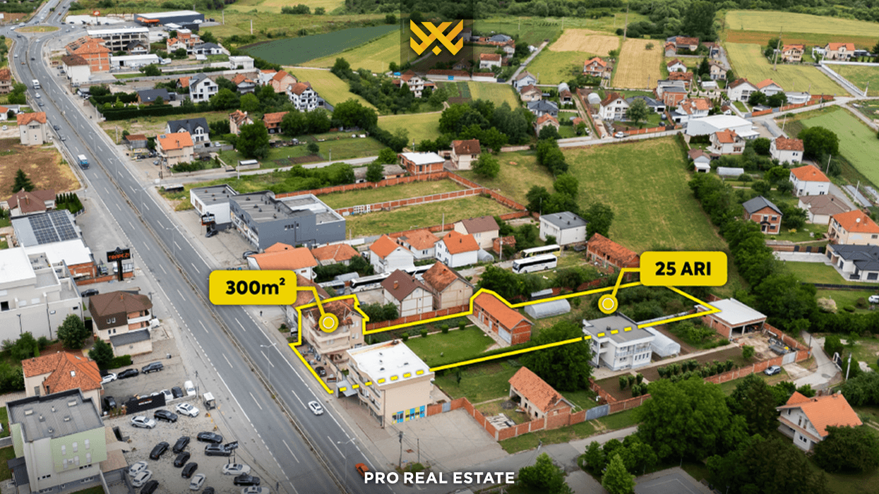 Truall 25 ari dhe shtëpi 300m² në shitje në Milloshevë – pronë me potencial banimi dhe biznesi #16061 Truall 25 ari dhe shtëpi 300m² në shitje në Milloshevë – pronë me potencial banimi dhe biznesi #16061