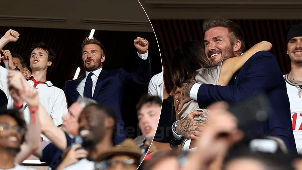 David Beckham shpërthen në festë me Victorian dhe fëmijët pas triumfit të Anglisë David Beckham shpërthen në festë me Victorian dhe fëmijët pas triumfit të Anglisë