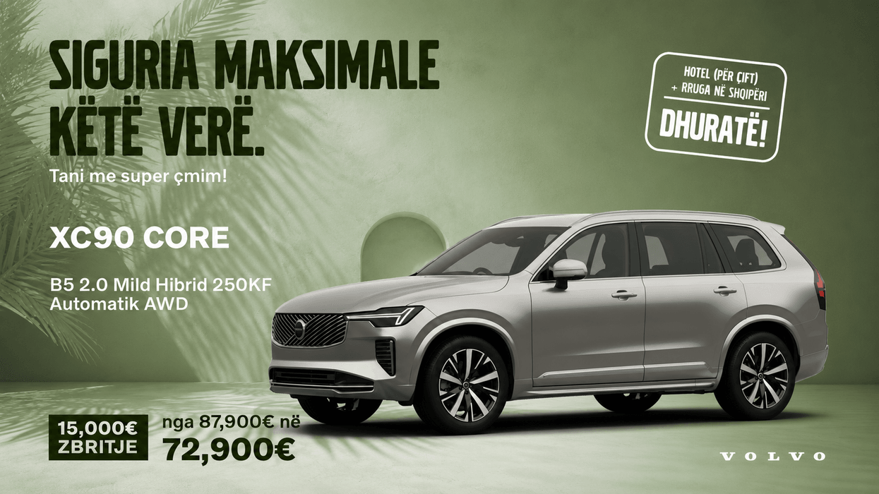 Bli një Volvo te Auto Mita me zbritje deri në 15.000 euro dhe përfito dhuratë një vikend në Shqipëri!