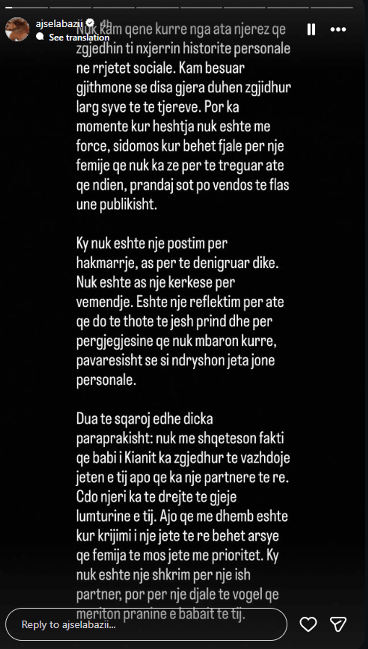 "Të mungosh në ditëlindjen e djalit tënd", ish-partnerja Ajsel Abazi me akuza ndaj Eros Grezdës 1 image
