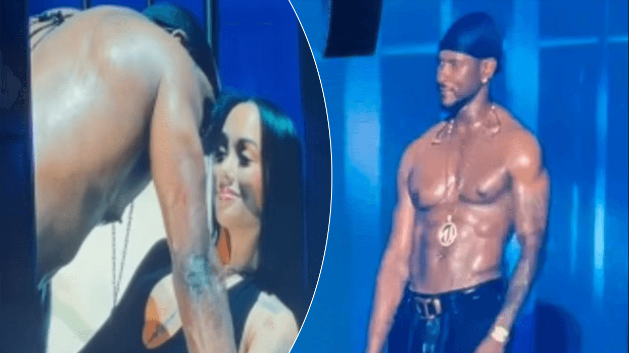 Usher largon nga skena një fanse pasi ajo nuk reagoi ndaj performancës së tij joshëse