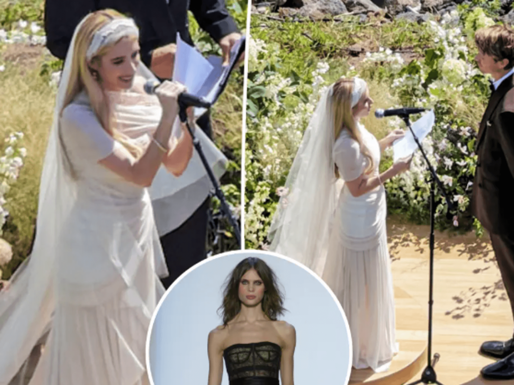 Emma Roberts thyen traditën, befason me fustan të zi në dasmë Emma Roberts thyen traditën, befason me fustan të zi në dasmë