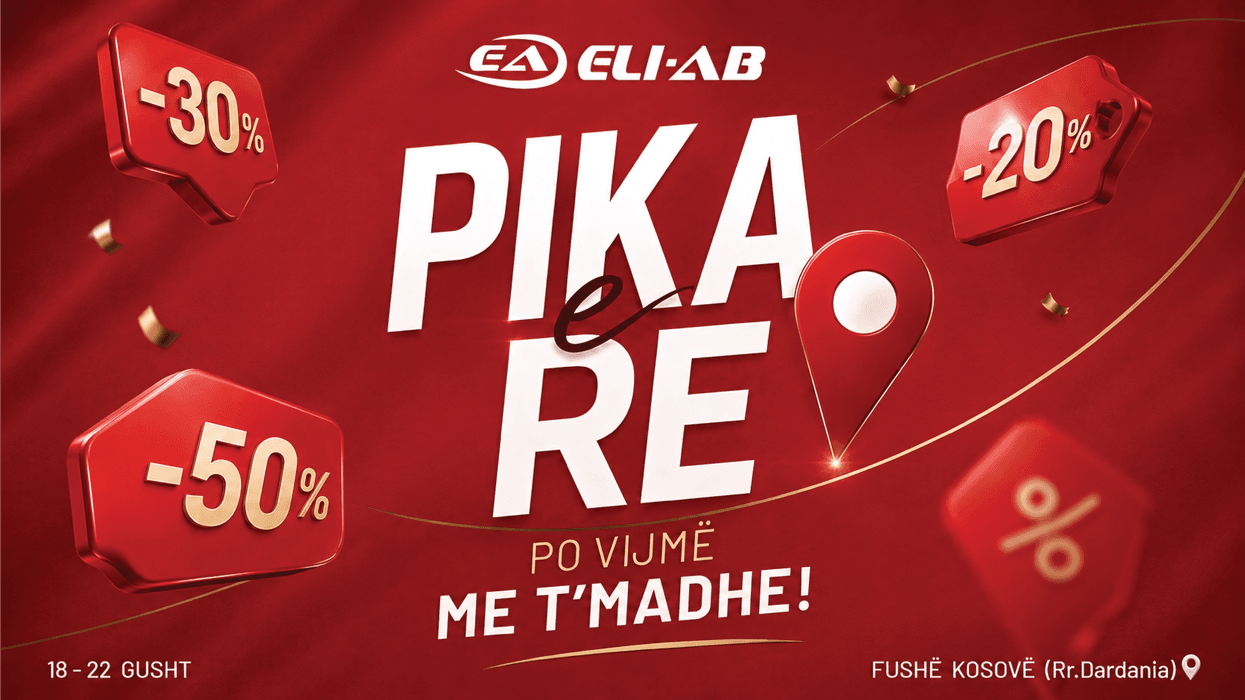 Eli-Ab hap pikën e re në Fushë Kosovë – oferta dhe zbritje deri në 50% Eli-Ab hap pikën e re në Fushë Kosovë – oferta dhe zbritje deri në 50%