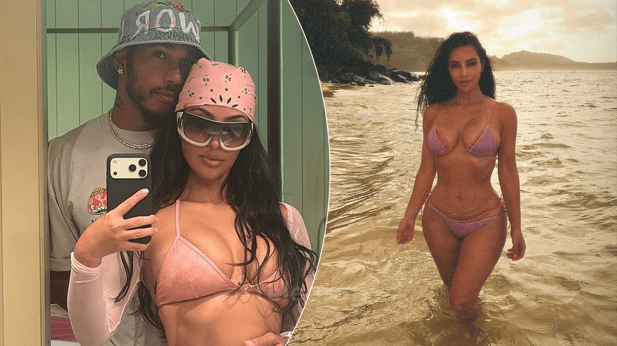 Kim Kardashian dhe Lewis Hamilton shfaqen të dashuruar gjatë pushimeve tropikale me familjen