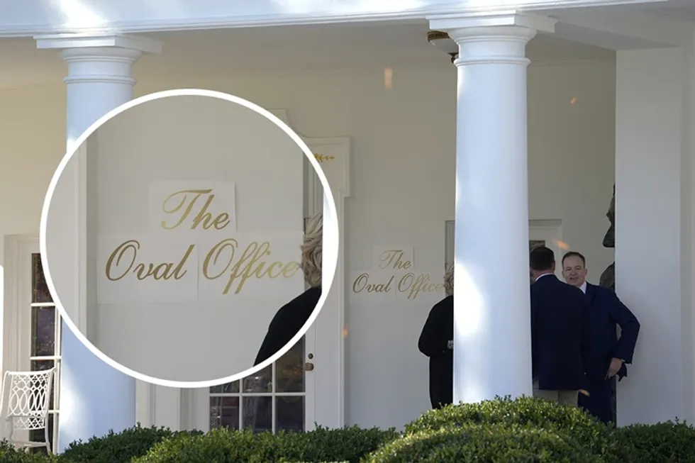 Trump zbukuron Shtëpinë e Bardhë me një shenjë prej ari