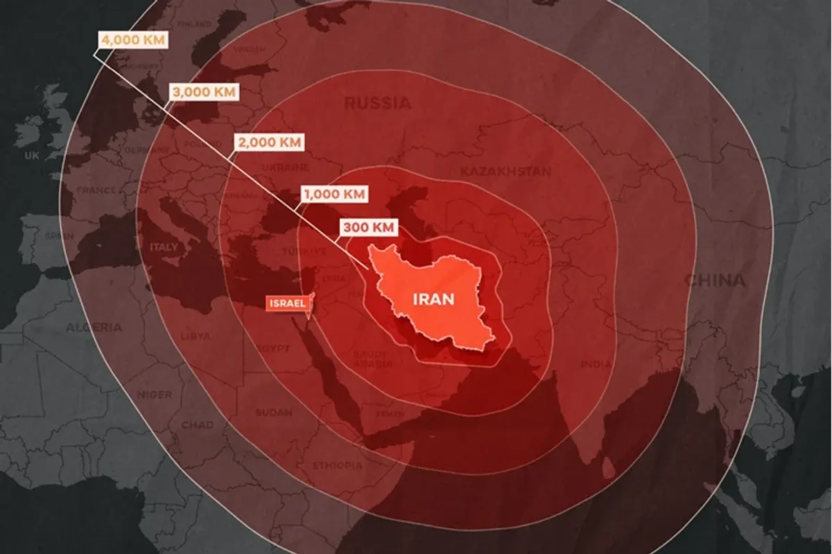 Izraeli publikon hartën: Shikoni sa larg mund të arrijnë raketat e Iranit Izraeli publikon hartën: Shikoni sa larg mund të arrijnë raketat e Iranit