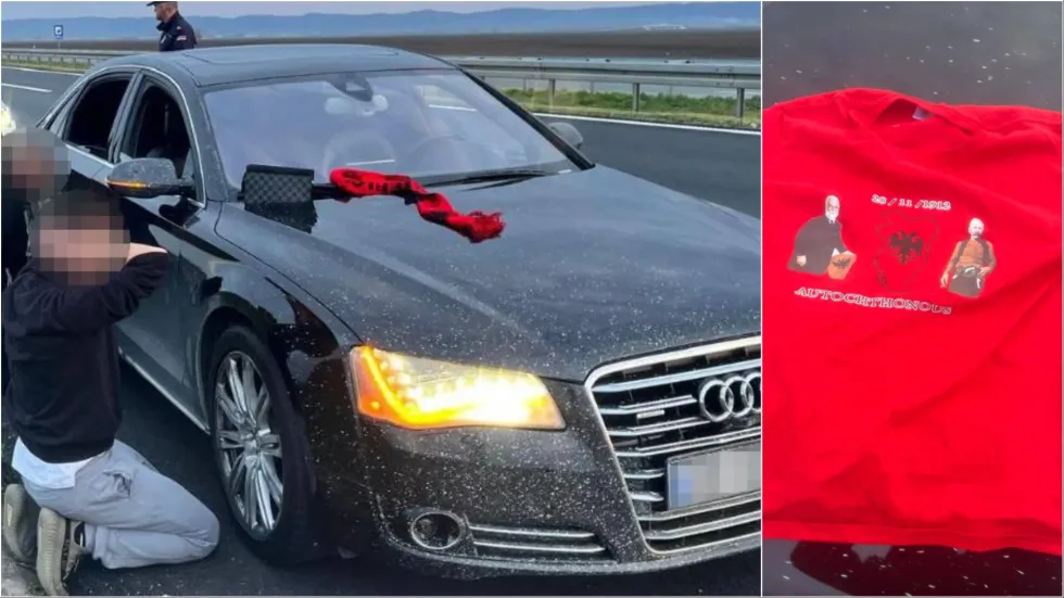 Publikuan video me simbolet e Shqipërisë së Madhe, katër shqiptarë arrestohen në Serbi