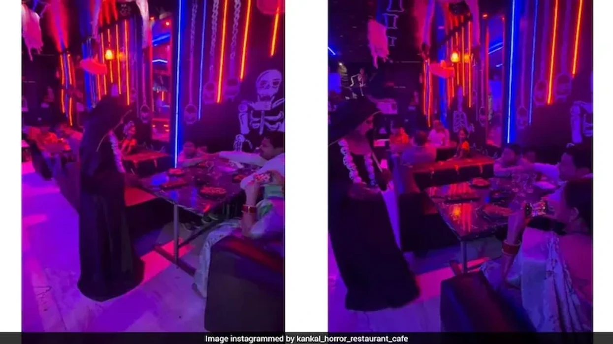 Kamarieri 'fantazmë' në restorantin me tematikë horror në Indi bën që një djalë të bërtasë