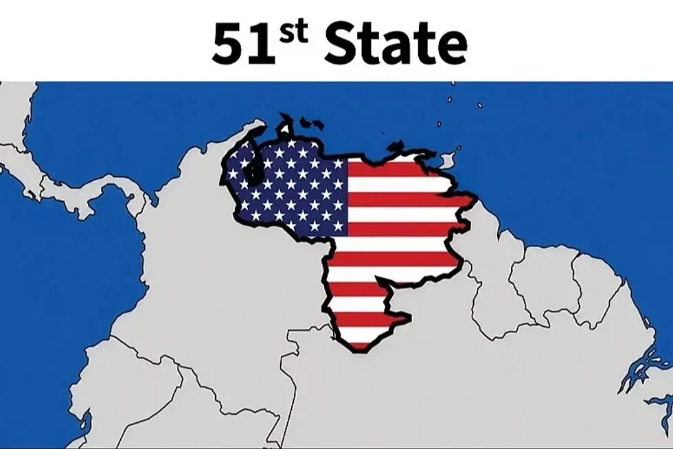 Trump publikon hartën e Venezuelës si “Shteti i 51-të” i SHBA-së