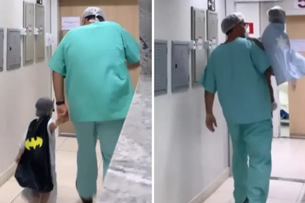 Kirurgu pediatrik mahnit botën -  vesh fëmijët si superheronj para operacionit