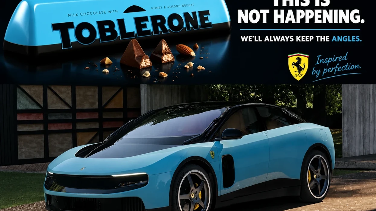 Toblerone tallet me modelin e ri të Ferrarit