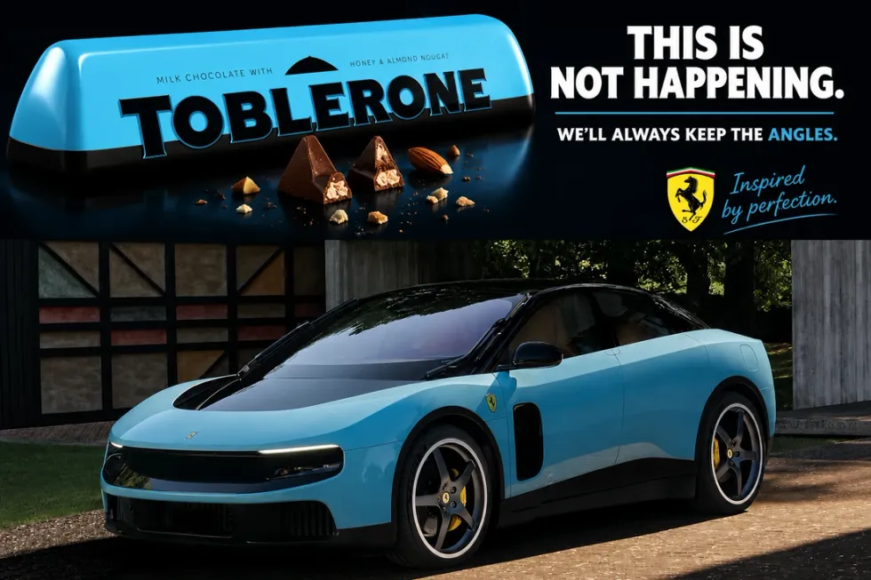 Toblerone tallet me modelin e ri të Ferrarit