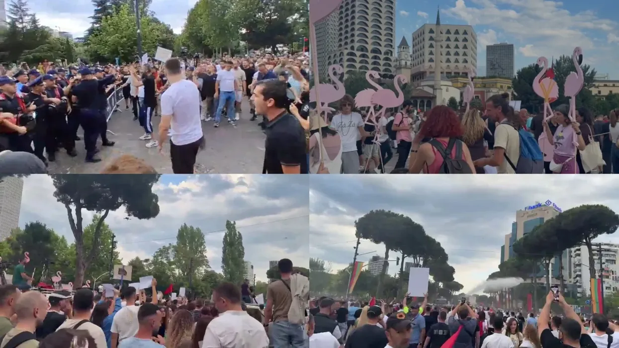 Dita e katërt e protestës kundër projektit në Zvërnec, përplasje mes policisë dhe protestuesve Dita e katërt e protestës kundër projektit në Zvërnec, përplasje mes policisë dhe protestuesve