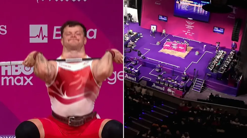 Anglezit i bie të fikët para kamerave teksa ngrinte pesha, pesë minuta më vonë fiton medalje