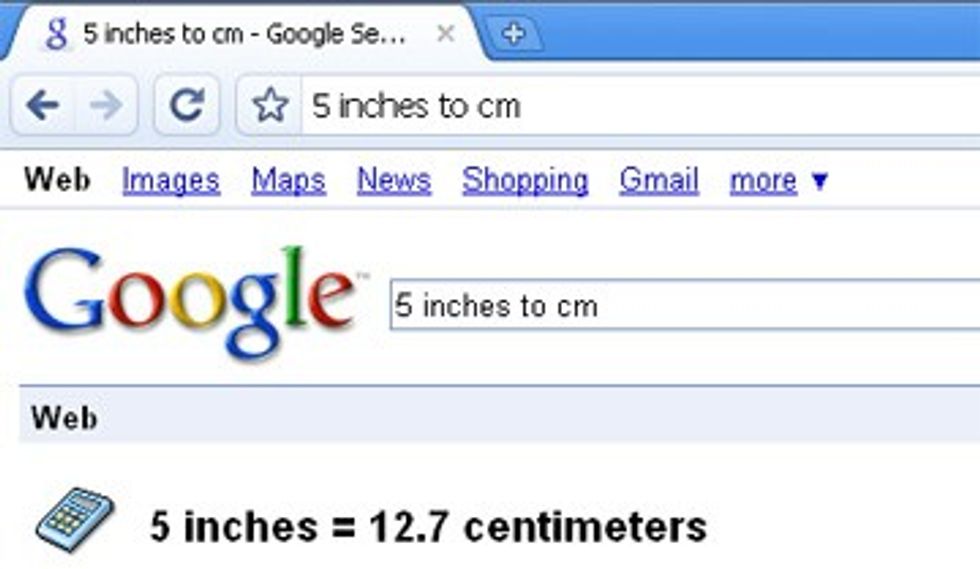 inches cm