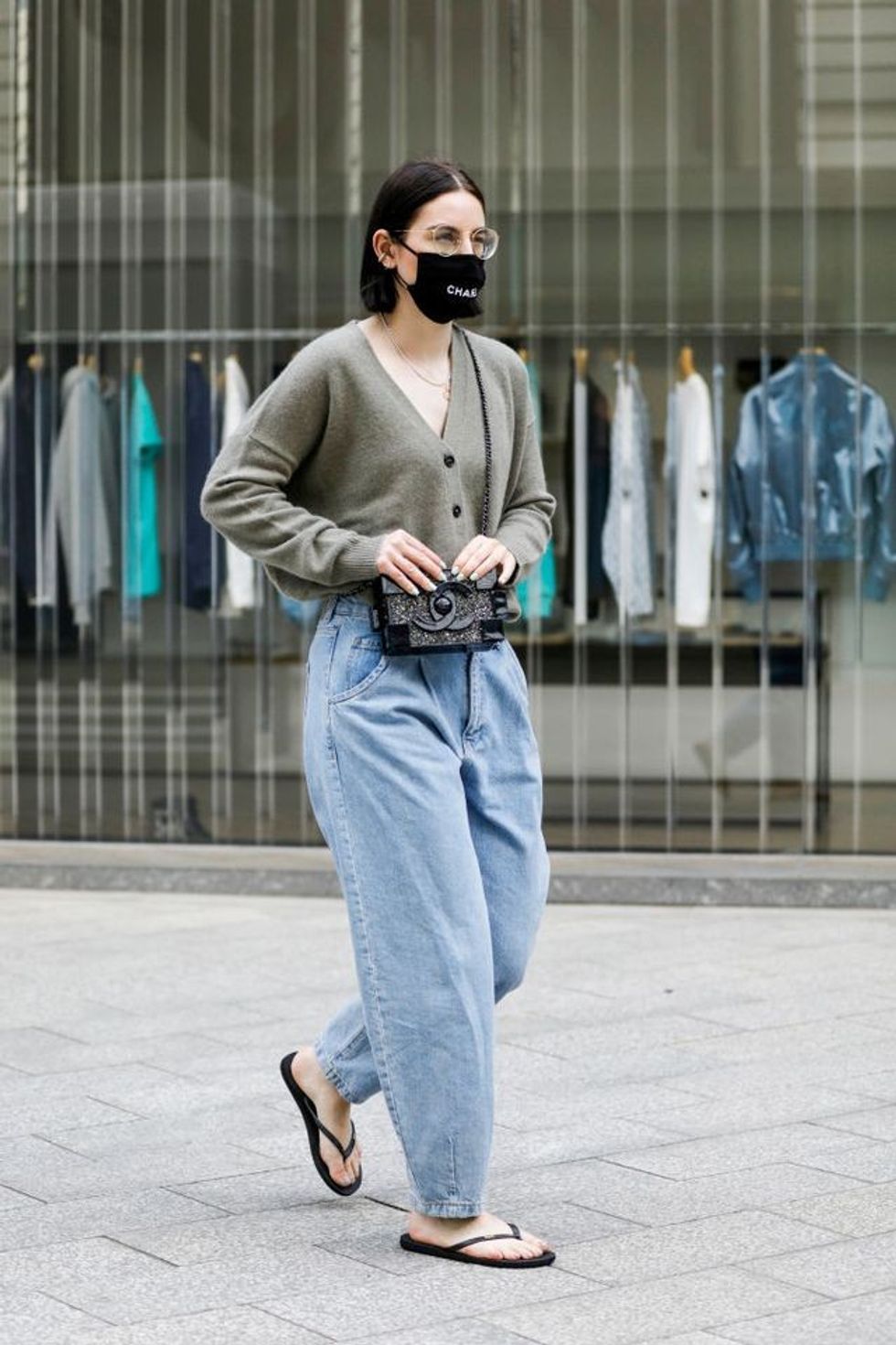 influencer maria barteczko wearing a face mask with chanel news photo 1594761297