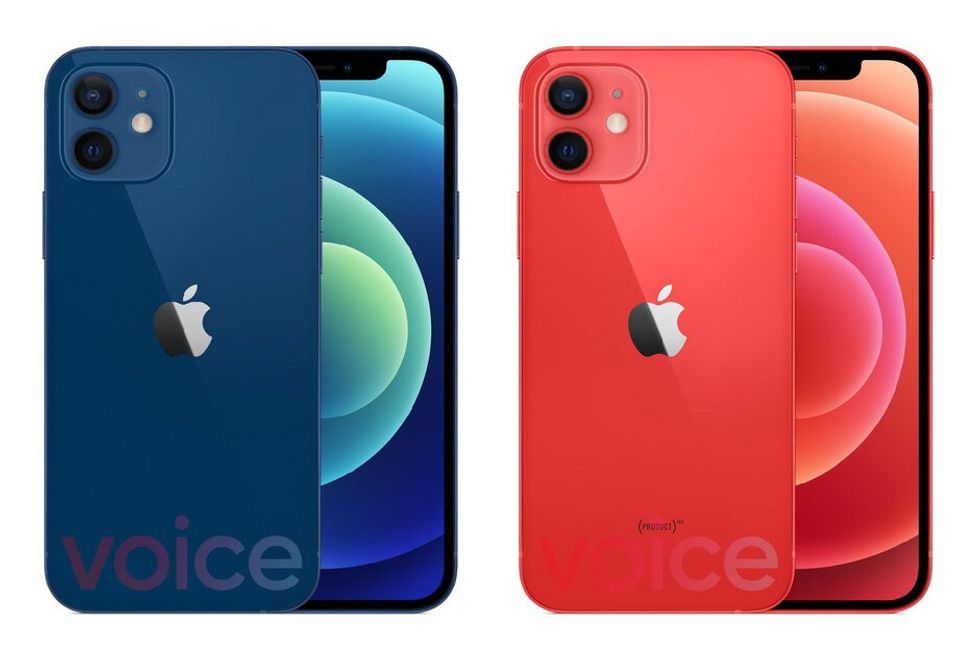 iPhone 12 blue red 100