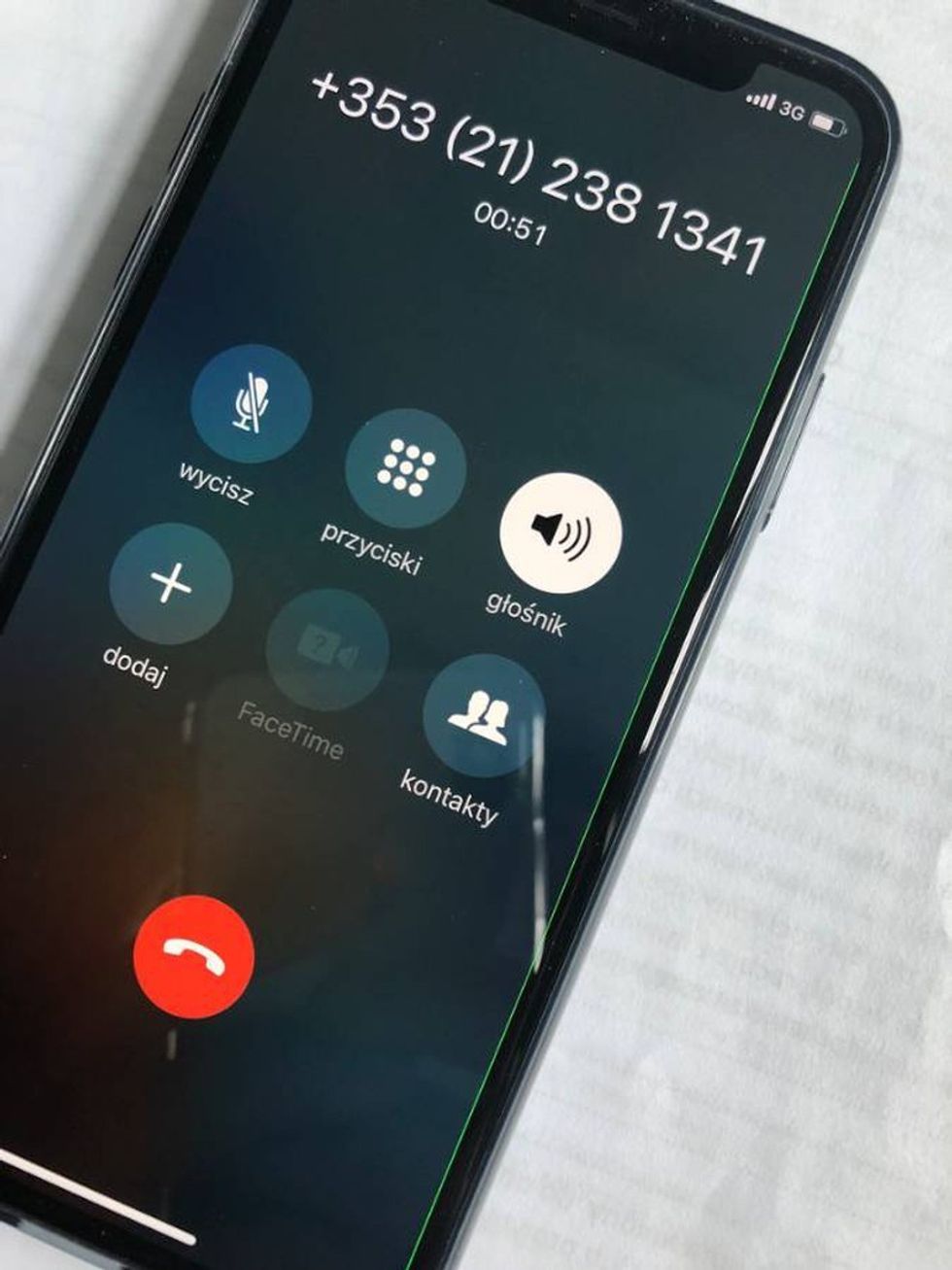 iphone x green line side