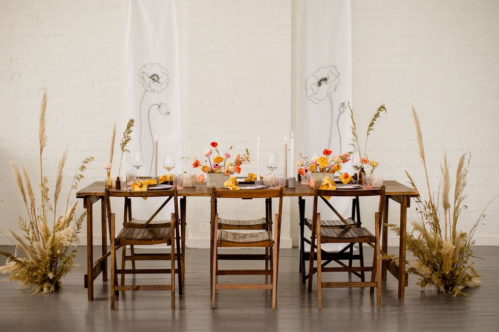 iris co london pampas grass wedding flowers urban boho florals 5