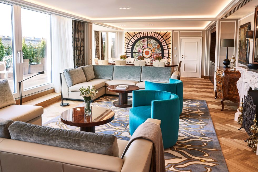 It features a separate living room