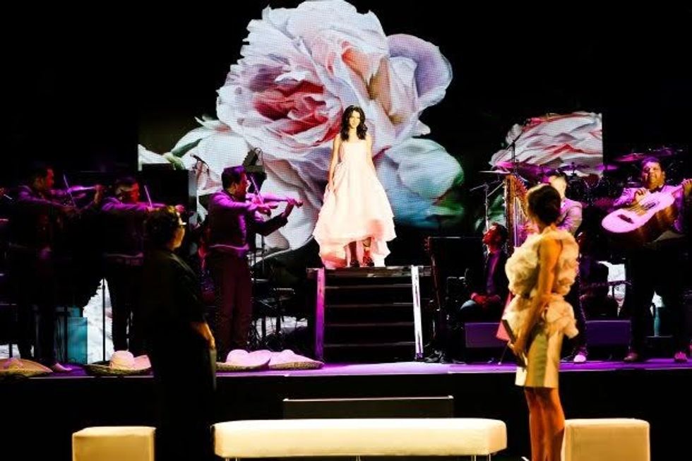 It was a 15th birthday party - or Quinceañera - like no other. But then Maya Henry is not your average teenager. The star-studded $6 million extravaganza featured entertainment from J-Lo collaborator Pitbull and Nick Jonas from the Jonas Brothers. Maya wore a bespoke Rolando Santana gown, her make-up was created by Patrick Ta, who has worked with the Kardashians, and photography was by Donna Newman, whose customers range from Oscar winner Matt Damon to First Lady of the US Michelle Obama. A team of 150, headed by New York social event planner David Monn, masterminded every detail at the party at the 55,000 square foot facility constructed to house the party at six flags over Texas.in San Antonio, including 30-foot tall cherry trees in full blossom. A Garden room complete with walls of roses, flowing fountains and 30foot tall cherry blossom and a main ballroom bursting with oversized planters overflowing with fresh Peonies, rows of swanky lounge furniture and dazzling flutters of butterflies suspended from the deiling. Maya Henry's name is fast becoming synonymous with philanthropy and community engagement. Following in the footsteps of her father, lawyer Thomas J Henry, she has worked with several charities including the San Antonio YES Foundation, which helps distribute school supplies to children in need. In 2010, at the age of nine, she launched Maya's Corner, an endeavor to promote and assist causes benefitting children. And she is also putting her high profile social media presence behind Democrat candidate Hillary Clinton's campaign. Using the hashtag #teensforhillary, Maya hopes to mobilize her thousands of Instagram followers to support the Clinton campaign and to bring awareness to issues involving female empowerment and opportunities for Latina America women The unforgettable private event was attended by 600 including many of San Antonio's social and cultural elite, who rejoiced with Maya and her family in the celebration of her Mexican heritage, commitment to family, friends, tradition, and community. Although only a freshman in high school, the young San Antonio socialite has already positioned herself as a regular on the Texas Tennis Championship circuit. She/Her proud father said: Maya is a smart, driven, outstanding young woman. She has already worked so hard to get where she is with her studies, tennis and activism. Her Mother and I wanted to give her an unforgettable night to mark her transition into young adulthood. We are so excited to see what the future holds for Maya.