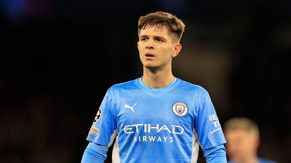 james mcatee plays for manchester city in champions league game march 2022